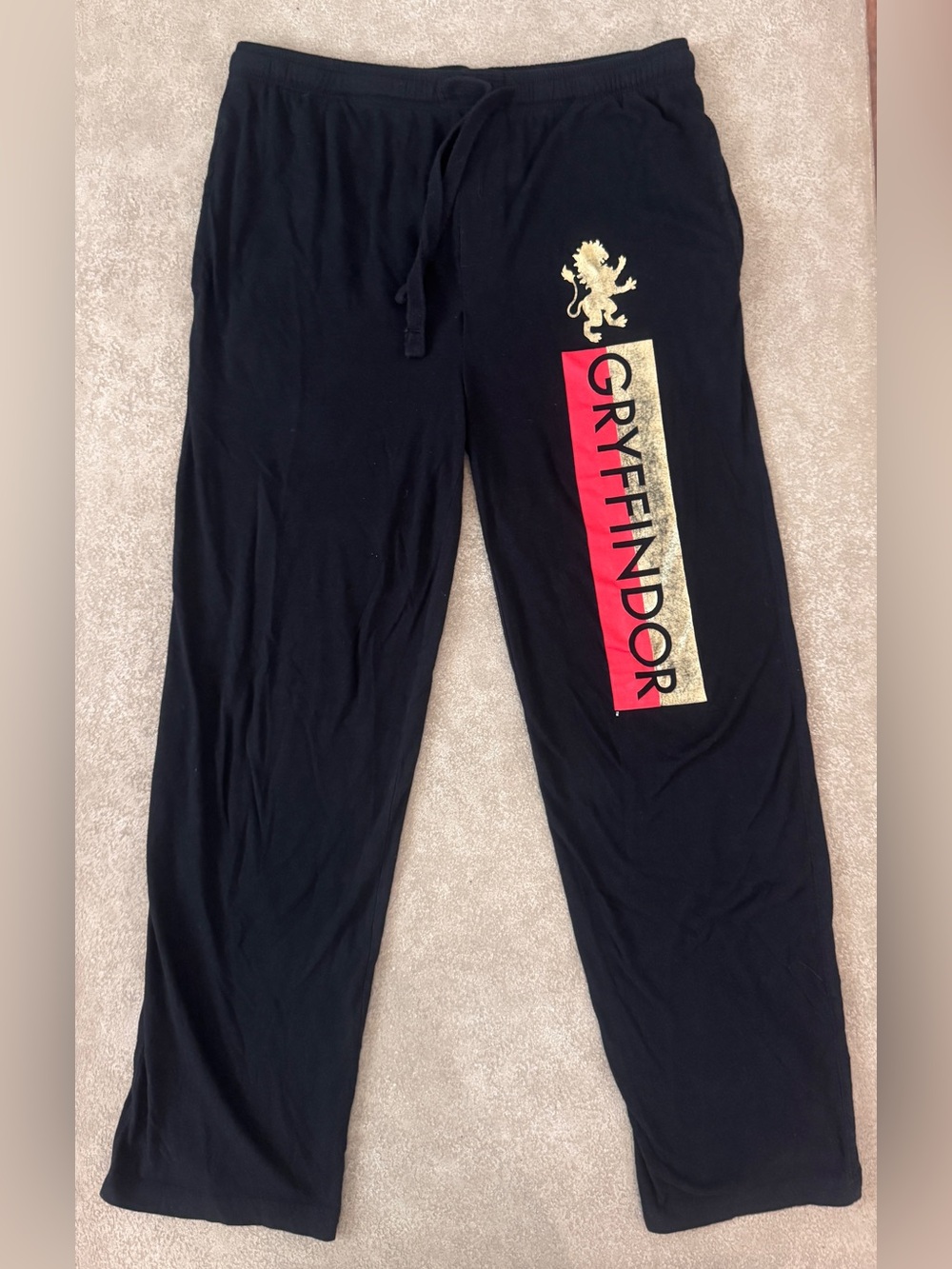 Harry Potter Gryffindor Pajama Lounge Pants Medium Black